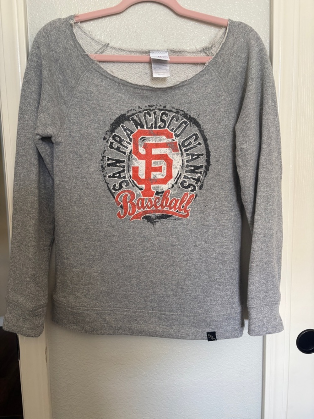 5th & Ocean Gray San Francisco Graphic Sweatshirt with Orange Accent